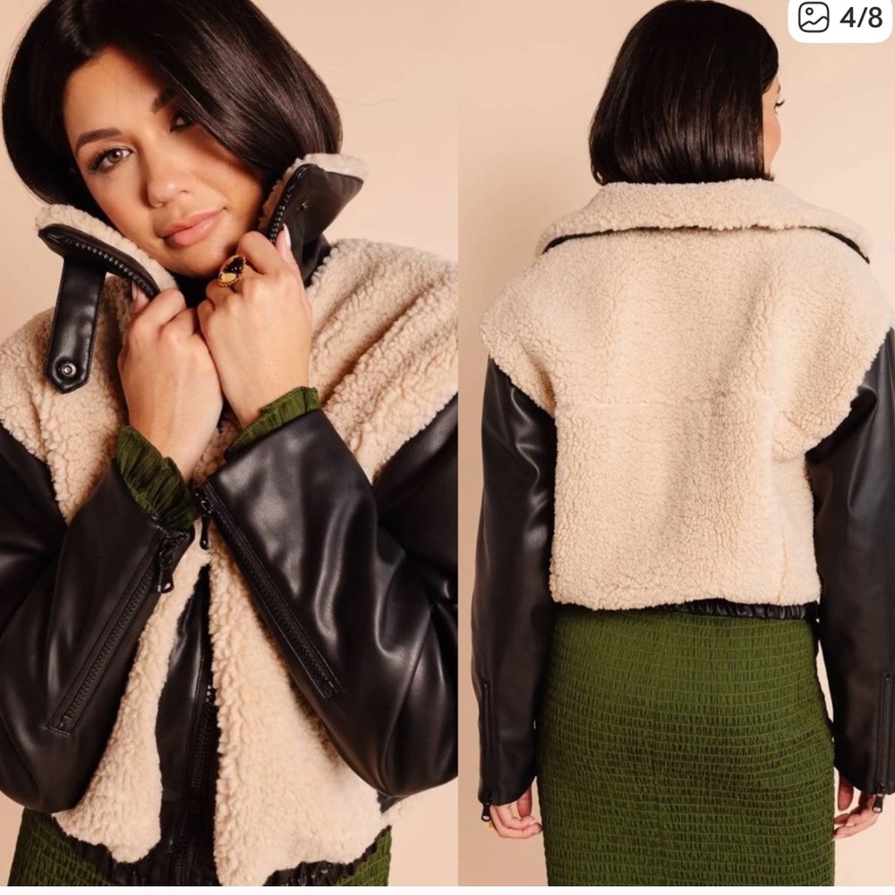 2789. NEW Rachel Parcell Shearling Bomber Jacket